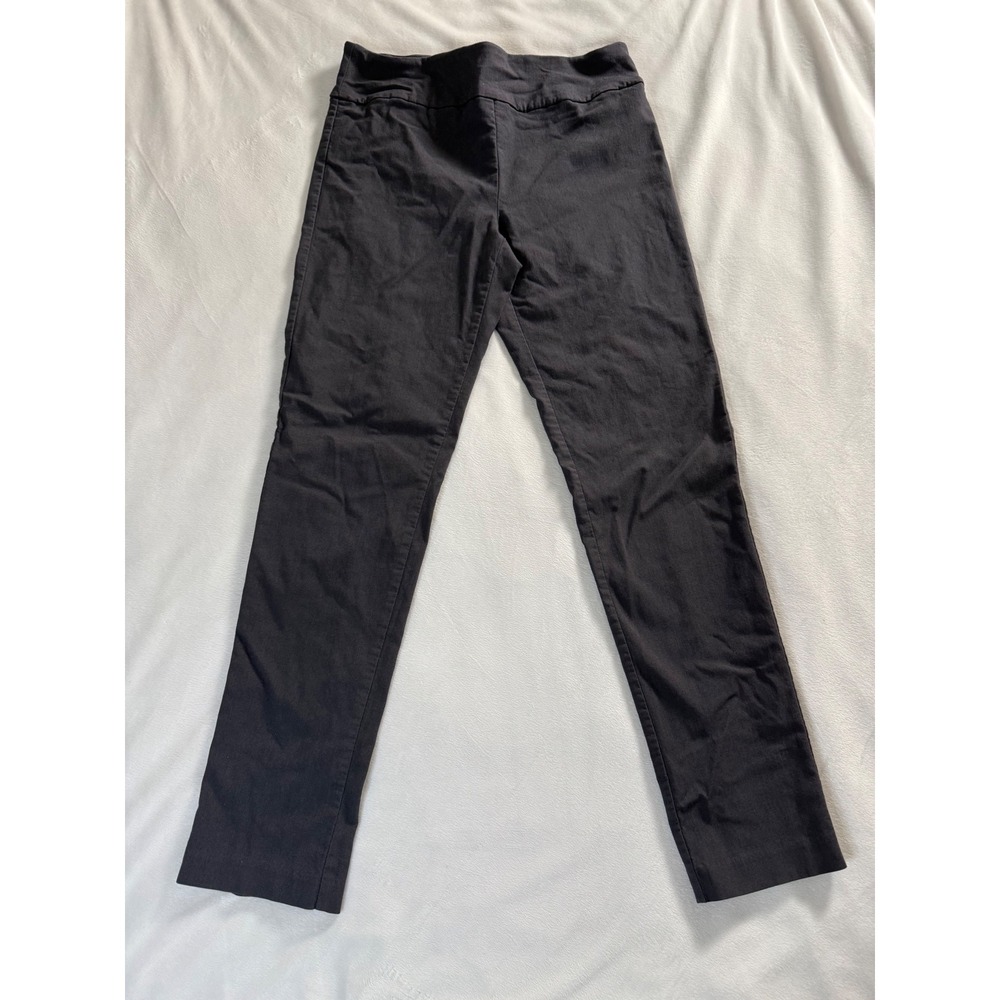 Elliott Lauren Black Pull On Slim Leg Pants Size 6 Elastic Waist Pants